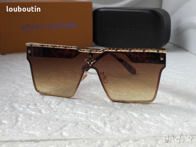 Louis Vuitton 2022 висок клас мъжки слънчеви очила унисекс дамски тип маска, снимка 2 - Слънчеви и диоптрични очила - 36083289