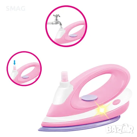 Детски комплект дъска за гладене със звукова светлина за ютия и поставка за сушене на дрехи S_123248, снимка 2 - Други - 48329426