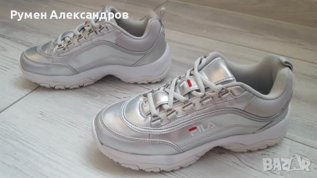 Сив металик маратонки FILA STRADA F WOMEN за момиче с р-р EUR38, снимка 7 - Маратонки - 53851568