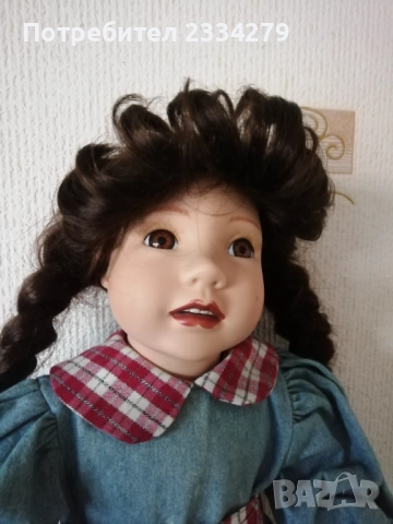 Порцеланова кукла, децка количка за кукли и дървено сметало,,Мечок" всичко е немско. , снимка 3 - Колекции - 52659883