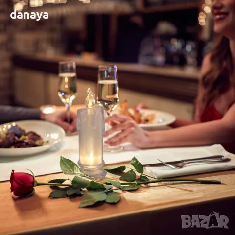 5409 Бляскава електронна свещ, 18см, снимка 6 - Декорация за дома - 47833310