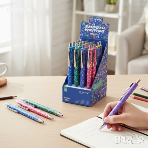 6294 Химикал Smooth Writing, 0.7 мм, цветен модерен дизайн, снимка 2 - Ученически пособия, канцеларски материали - 53231348