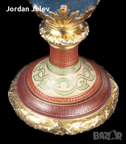 Рядка 100 годишна ваза от Franz Anton Mehlem- Royal Bonn., снимка 14 - Вази - 50295157