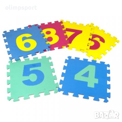 Пъзел (настилка) EVA с цифри от 0 до 9, 10 листа, 28.5х28.5х0.8 см. , снимка 2 - Други - 39478433