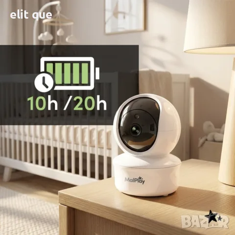 Електронен бебефон NannyEye Vision 5,0 инча, снимка 7 - Бебефони - 55726892