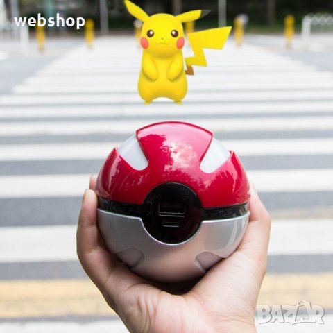 ПРЕНОСИМО ЗАРЯДНО РОWЕR ВАNK 12000MAH ВЪВ ФОРМАТА НА ПОКЕБОЛА pokeball, снимка 6 - Външни батерии - 35770344