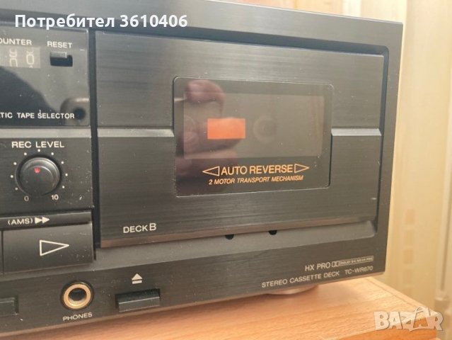 Двукасетъчен дек Sony TC-WR670 / HX Pro, снимка 4 - Декове - 39563253
