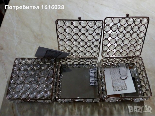 Красиви кутии за бижута с огледално дъно.