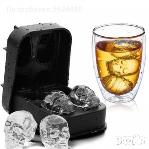 Лед с форма на черепи, снимка 4 - Други стоки за дома - 39984937