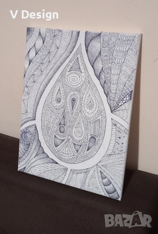 Абстрактна Картина "Момина сълза"- графика на пано