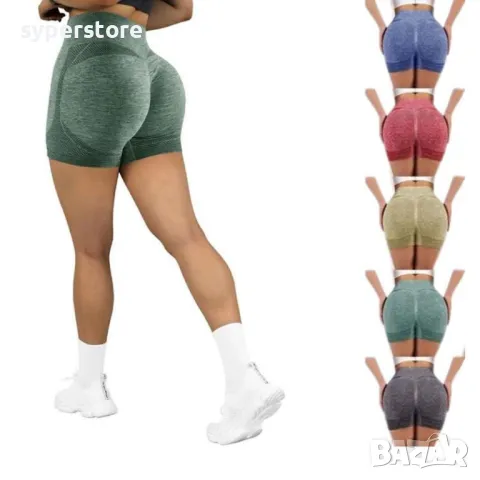 Къс дамски клин за йога, фитнес, за жени Digital One SP01062, abc213, жълти, тесни фитнес панталони, снимка 2 - Спортна екипировка - 49587129