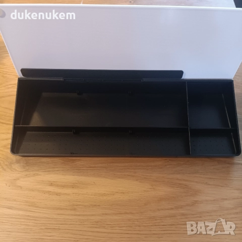 Стъклена дъска за бюро с органайзер, бяла, с маркери и чекмедже за офис и home office, снимка 9 - Други стоки за дома - 52638147