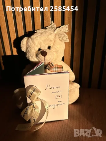 Мече-пощальон с писмо на благодарност🫶🏻, снимка 1