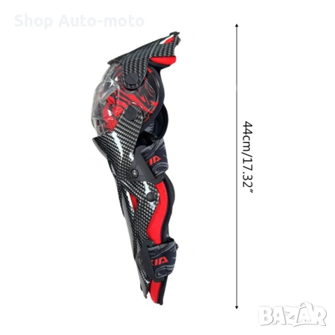 Мото наколенки Automat-carbon, 2бр, Червени, снимка 3 - Аксесоари и консумативи - 53698694