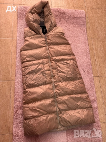 Дълъг дебел елек с качулка 