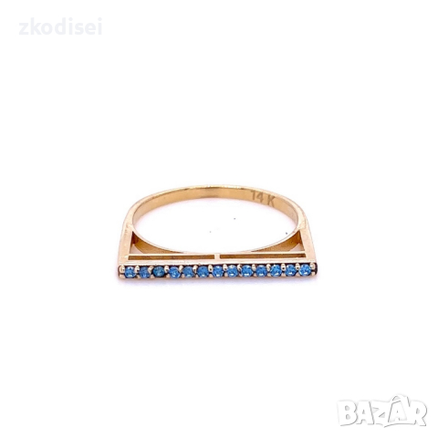 Златен дамски пръстен 1,70гр. размер:56 14кр. проба:585 модел:22424-1, снимка 1