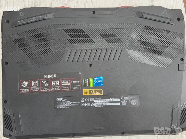 16GB RAM GTX 1650 Core i5-11400H 15.6" FULL HD 144Hz геймърски лаптоп Acer Nitro AN515-57-57R3, снимка 5 - Лаптопи за игри - 56227113