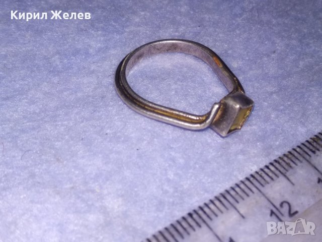 СТАРИНЕН СРЕБЪРЕН СКЪПОЦЕНЕН АРТ НУВО ПРЪСТЕН РЪЧВА РАБОТА ВИСОКА ПРОБА СРЕБРО с ЛУНЕН КАМЪК 29704, снимка 5 - Антикварни и старинни предмети - 41638387