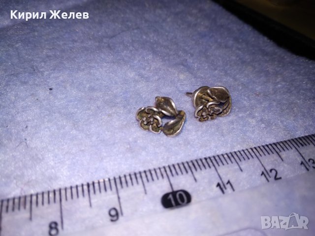 СТАРИННИ СРЕБЪРНИ ОБЕЦИ - РОЗИЧКИ СРЕБРО 925 ИЗКЛЮЧИТЕЛНО ФИНА МАЙСТОРСКА РЪЧНА АРТ ИЗРАБОТКА 25228, снимка 5 - Антикварни и старинни предмети - 39638027