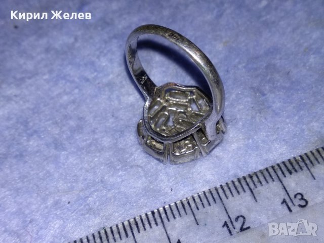 ИЗУМИТЕЛЕН СКЪПОЦЕНЕН СРЕБЪРЕН АРТ ПРЪСТЕН РОДИРАНО СРЕБРО 925 с ИСКРЯЩ ЛАБОРАТОРЕТ МОЙСАНИТ 33200, снимка 13 - Пръстени - 40556536