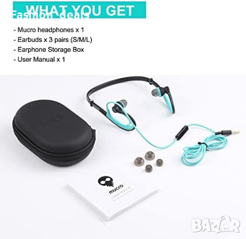 Нови Спортни Слушалки за бягане с кабелна лента за врата с калъф Бягане Тренировки, снимка 5 - Слушалки, hands-free - 41813850