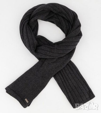 Tom Tailor - Рипсени шал, тъмно сив