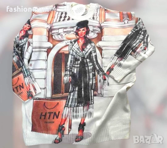 ДАМСКИ ПУЛОВЕР - код 970, снимка 3 - Блузи с дълъг ръкав и пуловери - 43265744