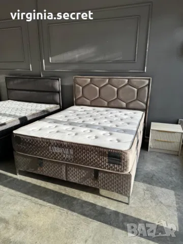 Тапицирано легло с матрак, снимка 4 - Спални и легла - 49769460