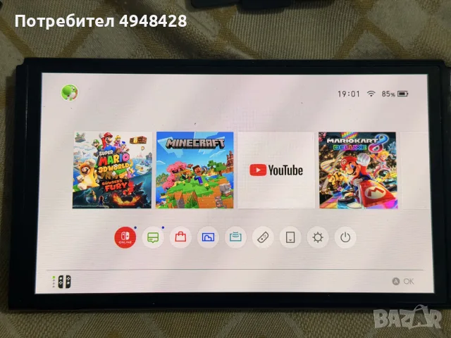 Nintendo Switch oled с 3 игри става и бартер, снимка 2 - Nintendo конзоли - 56060005