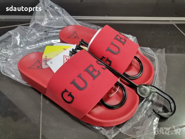 Нови 41/42 Мъжки чехли сандали Guess Червени