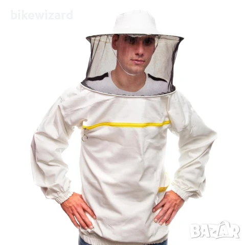 Bee Art пчеларски костюм горнище размер М със предпазна шапка НОВО