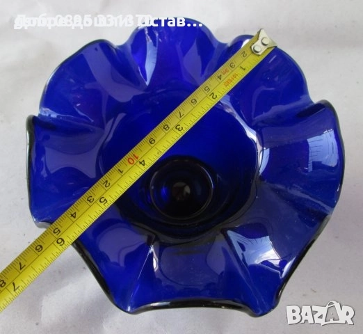 Сини: вази, 2 броя кобалт сини чинийки с форма на мида и топче, снимка 13 - Други - 40203751