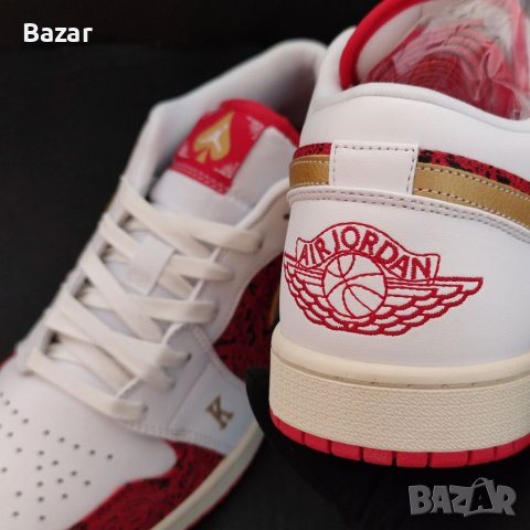 Nike Air Jordan 1 Low Spades Нови Мъжки Обувки Маратонки Размер 44 Номер Shoes, снимка 5 - Маратонки - 40173892