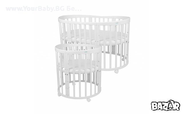 2023 МОДЕЛ НАЙ-ДОБРИЯТ Кошара за Бебе Смарт 7в1 Овал, Детско Легло 0-10 год., снимка 3 - Кошарки - 39251802