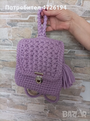 раница ръчно плетена, снимка 4 - Раници - 53316819