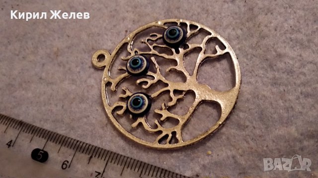 ДЪРВОТО на ЖИВОТА с ОКОТО на НАЗАР - ПОСРЕБРЕН МЕДАЛЬОН за ЩАСТИЕ и КЪСМЕТ 34511