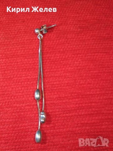 ЕФИРНА НЕЖНА СРЕБЪРНА МОДНА ОБЕЦА СРЕБРО 925 ДИЗАЙНЕРСКИ АРТ МОДЕЛ 38279, снимка 2 - Обеци - 40938986