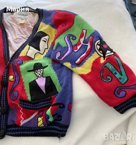 Красиво pinup плетено яке с подплата и апликации от Флорида, снимка 2 - Якета - 49728263