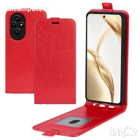 Honor 200 5G Flip2 Кожен Калъф и Скрийн Протектор, снимка 2 - Калъфи, кейсове - 52835191