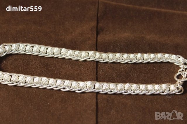 Дамско сребърно колие, снимка 8 - Колиета, медальони, синджири - 42518156