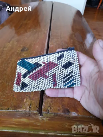 Старо мънистено портмоне #11, снимка 3 - Други ценни предмети - 49405223