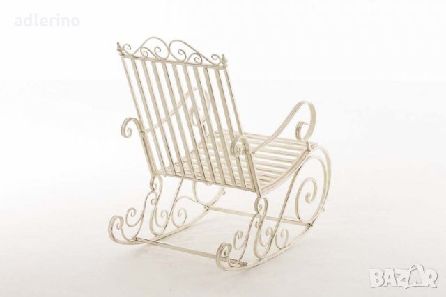 Люлеещ се стол Усмивка, кремаво-капучино, люлеещ стол, 150 кг, уникален стол, градински стол, стол з, снимка 3 - Столове - 34148595