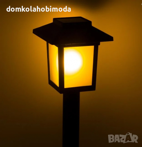  Соларна лампа с светлина тип пламък, 37x8x8 см