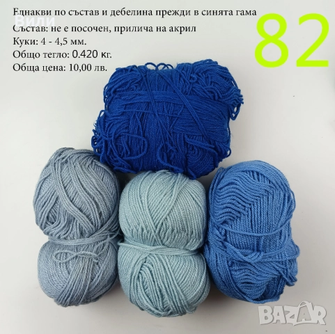 Евтини прежди в малки количества - нови и остатъци, снимка 6 - Други - 52029828