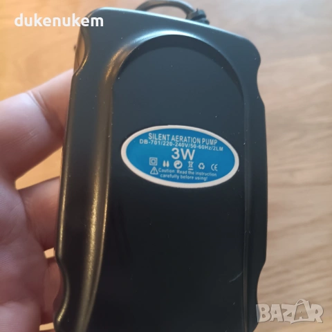 Аквариумна въздушна помпа 3W – 300 L/ч, ултра тиха, снимка 9 - Друга електроника - 53333518