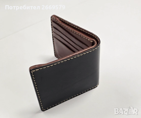 Ръчно изработен мъжки портфейл, снимка 6 - Портфейли, портмонета - 53513286