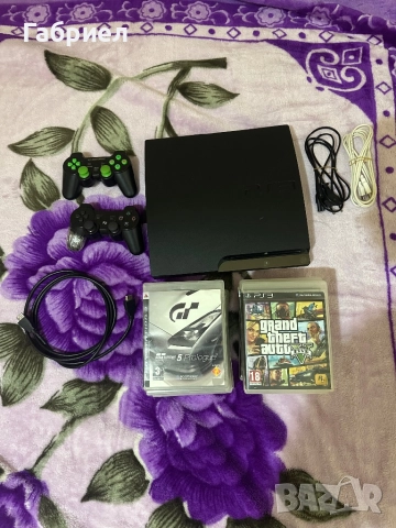 PlayStation 3 Slim + 14 игри и аксесоари