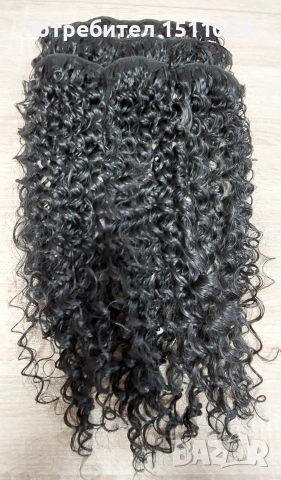 Екстеншъни за черна къдрава коса, снимка 3 - Аксесоари за коса - 53714593