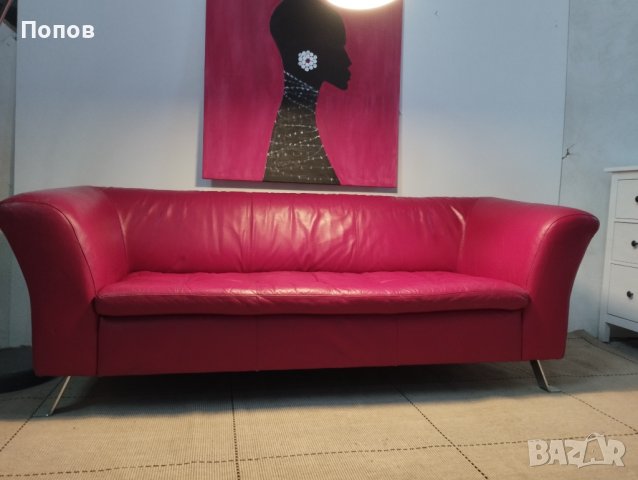 Дизайнерски кожен диван, снимка 9 - Дивани и мека мебел - 44405420