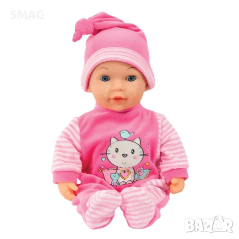 Смеещо се и плачещо бебе кукла с истински сълзи 38 см S_1245225